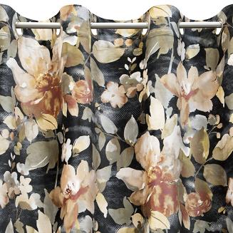 Zasłona gotowa na przelotkach BETTY 140x250 Eurofirany czarny