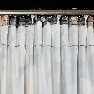 Zasłona gotowa na przelotkach BETTY 140x250 Eurofirany czarny