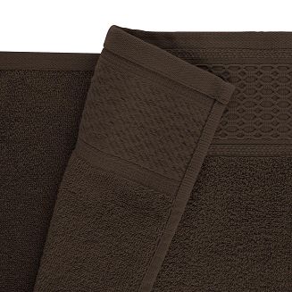 Ręcznik D Bawełna 100% Solano Krem + Ciemny Brąz (P) 2x30x50+2x50x90+2x70x140 kpl.