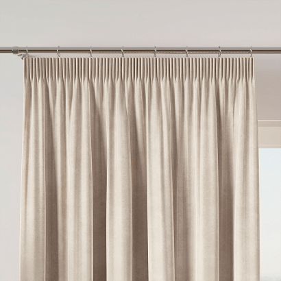 Zasłona gotowa na taśmie VELVI 140x260 kremowa