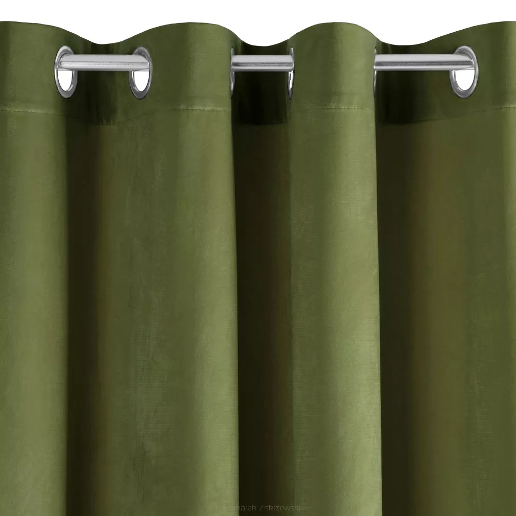 Zasłona gotowa na przelotkach PIERRE 140x250 Pierre Cardin Eurofirany oliwkowy