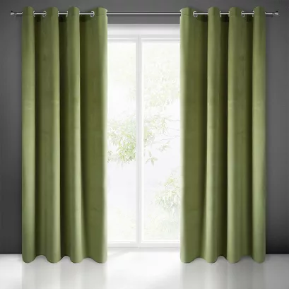 Zasłona gotowa na przelotkach PIERRE 140x250 Pierre Cardin Eurofirany oliwkowy