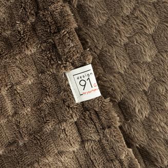 Koc narzuta CINDY6 70x160 Design91 ciemnobrązowy