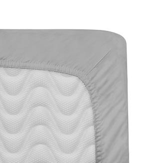 Prześcieradło satyna bawełniana z gumką 180x200 Darymex popielate