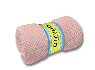 Koc żakardowy Amorro 200x220 Darymex jasno różowy