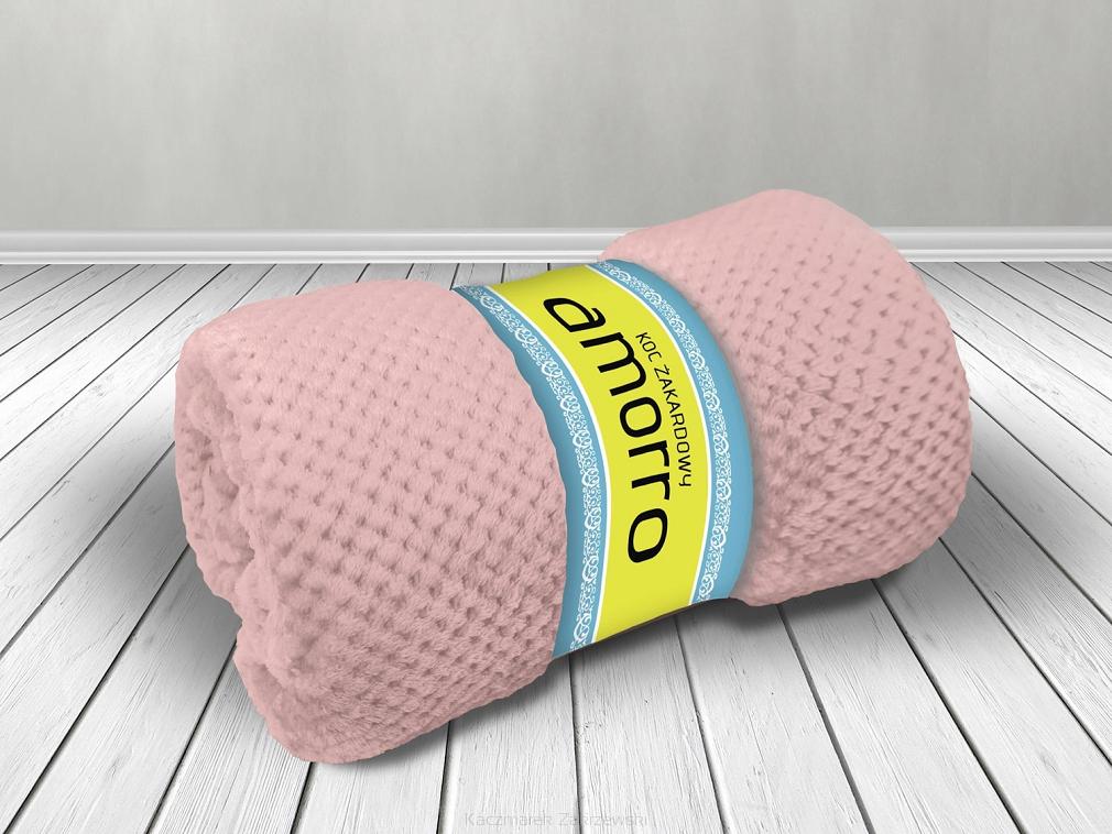 Koc żakardowy Amorro 200x220 Darymex jasno różowy