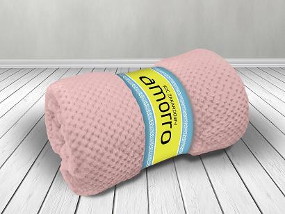 Koc żakardowy Amorro 200x220 Darymex jasno różowy
