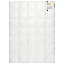 Kołdra puchowa CAŁOROCZNA 200x220 SILVER kremowa 90% puch