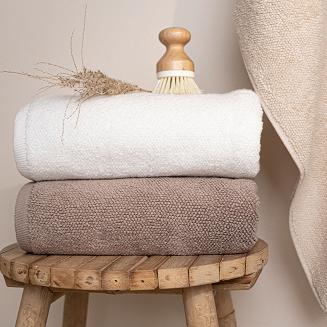 Ręcznik bawełniany LEON 70x140 strukturalne frotte ciepły brąz