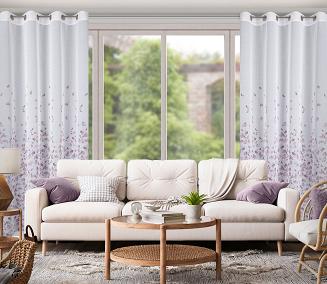 Zasłona gotowa na przelotkach NOEMI 140x250 Eurofirany biały