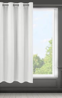 Zasłona gotowa na przelotkach LOGAN 140x175 Eurofirany biały