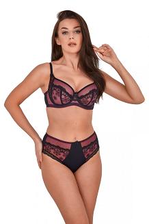 Biustonosz GAIA Soft Ossie 1223 miękki czarno-różowy