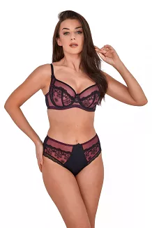 Biustonosz GAIA Soft Ossie 1223 miękki czarno-różowy