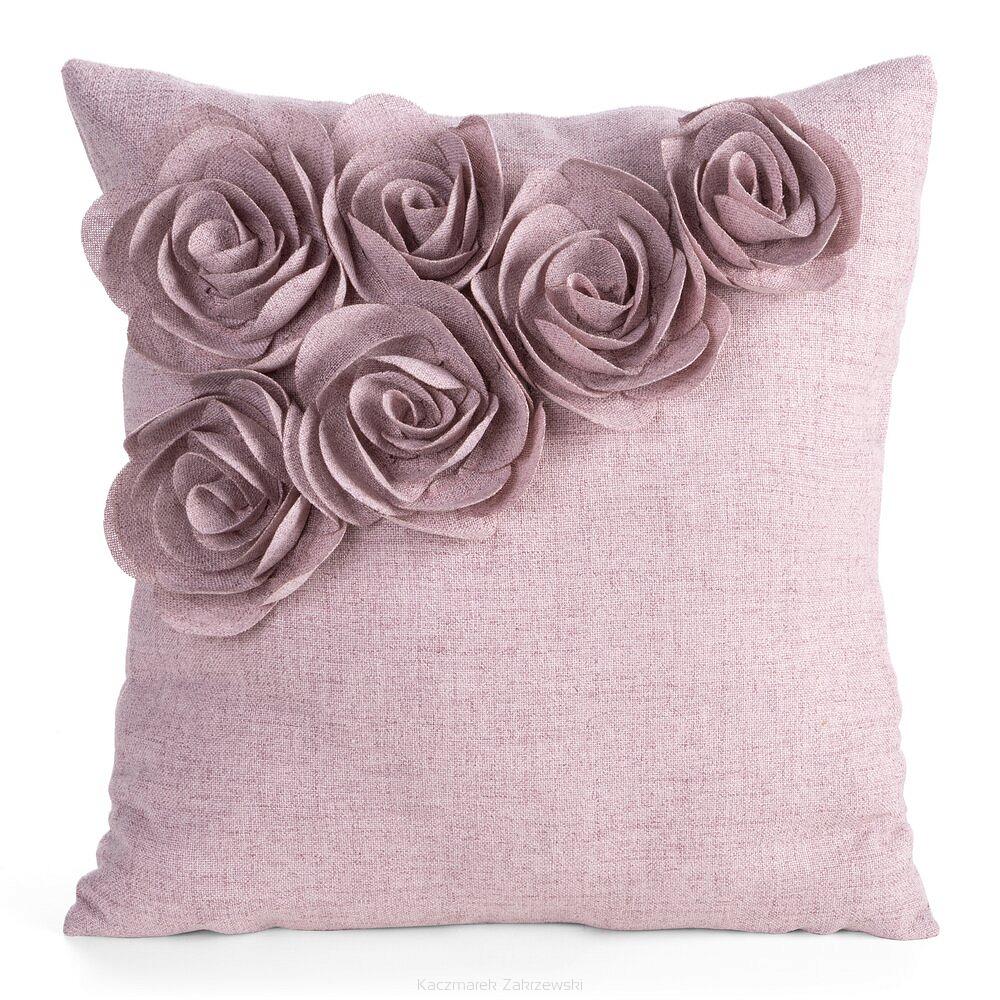Poszewka dekoracyjna FLORES 45x45 Eurofirany różowy