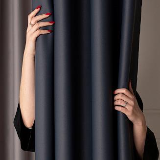 Zasłona gotowa typu blackout na przelotkach DONA 140x 250 ciemnoszara