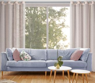 Zasłona gotowa na przelotkach HANIA 140x250 Eurofirany różowy