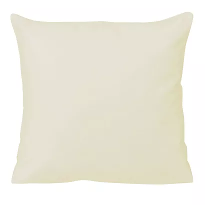 Poszewka satyna bawełniana 40x40 jednobarwna kremowa