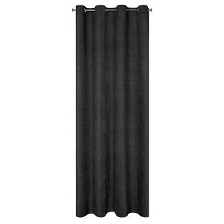 Zasłona gotowa na przelotkach MILO 140x250 Eurofirany czarny