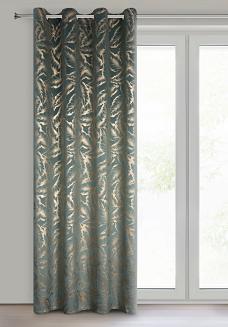 Zasłona gotowa na przelotkach MILENA 140x250 Eurofirany miętowy