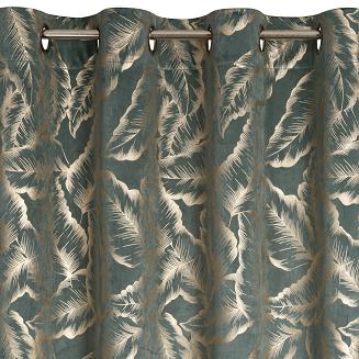 Zasłona gotowa na przelotkach MILENA 140x250 Eurofirany miętowy