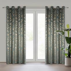 Zasłona gotowa na przelotkach MILENA 140x250 Eurofirany miętowy