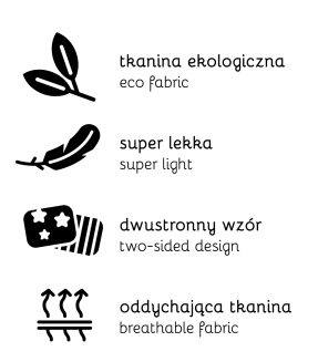 Pościel bawełniana 100x135 biała w zielone niebieskie wesołe dinozaury + cyferki