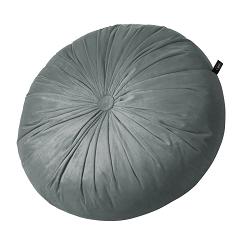 Poszewka dekoracyjna Soft welurowa popielowa okrągła