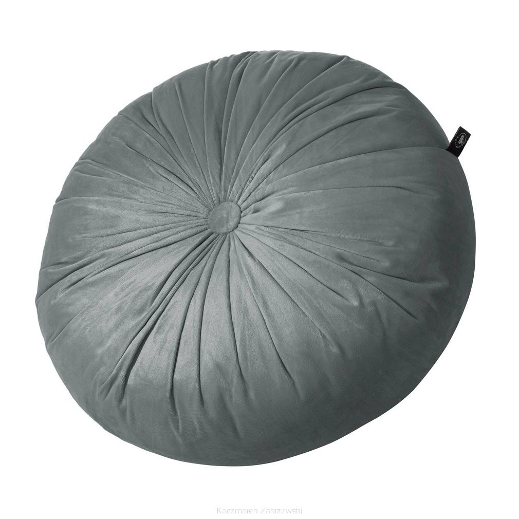 Poszewka dekoracyjna Soft welurowa popielowa okrągła