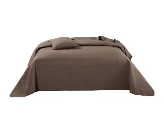 Narzuta dekoracyjna TRIO 240x260 pikowana jasnobrązowa