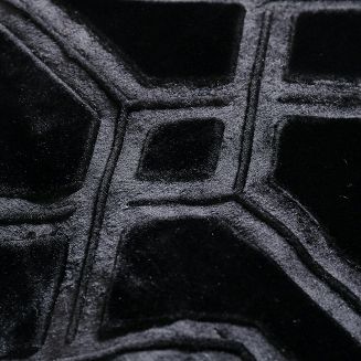 Koc akrylowy tłoczony VITO 160x200 geometryczny wzór czarny