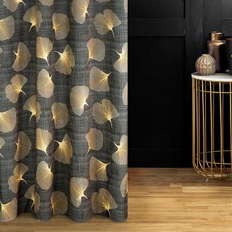 Zasłona gotowa na przelotkach OFELIA 140x250 Design91 grafitowy