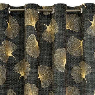 Zasłona gotowa na przelotkach OFELIA 140x250 Design91 grafitowy