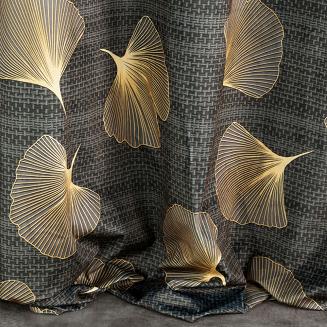 Zasłona gotowa na przelotkach OFELIA 140x250 Design91 grafitowy