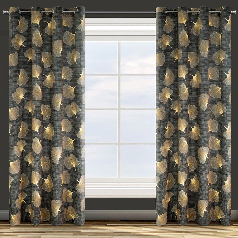 Zasłona gotowa na przelotkach OFELIA 140x250 Design91 grafitowy