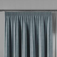 Zasłona gotowa na taśmie VELVI 140x230 niebieska