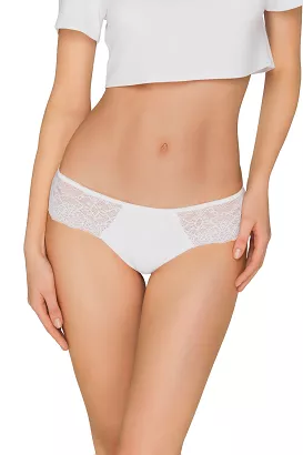 Brazyliany damskie z koronką Babell kod 159 białe