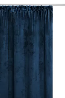 Granatowa Zasłona Welurowa Na Taśmie 140x270 Velvet Soft