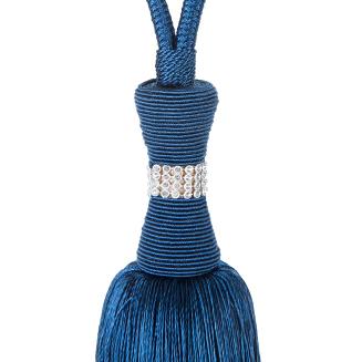 Sznur dekoracyjny do zasłon SUSANE granatowy