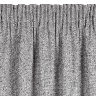 Zasłona gotowa na taśmie JULA2 140x270 Eurofirany srebrna z efektem melanżu