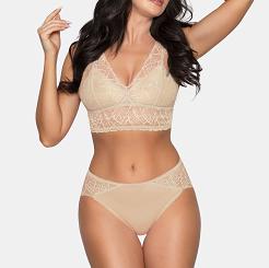 Figi damskie z koronką Babell kod 182 beżowe
