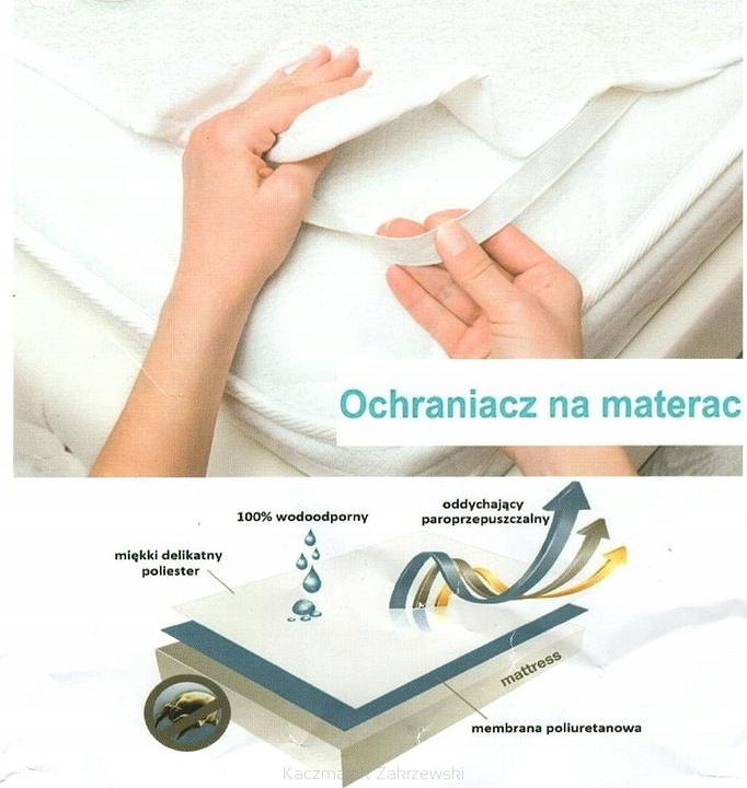 Wodoodporny ochraniacz na materac 160x200 biały