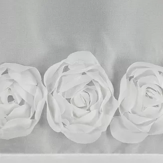 Zasłona gotowa na taśmie ROSES 150x40 Eva Minge Eurofirany biały
