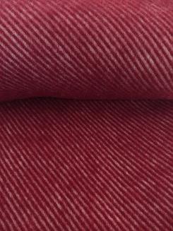 Koc z wełny nowozelandzkiej MAGDA 150x200 diagonalny bordowy