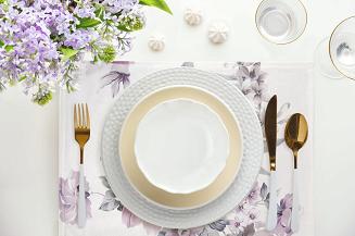 Obrus dekoracyjny VELVET 30x40 Eurofirany pudrowy