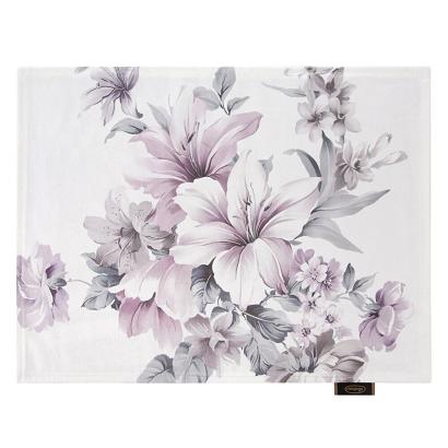 Komplet 4 szt. dwustronnych podkładek VELVET5 30x40 Eurofirany kremowy pudrowe kwiaty