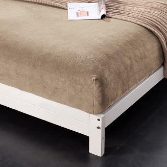 Prześcieradło polarowe z gumką MIŚ 160x200 beżowe