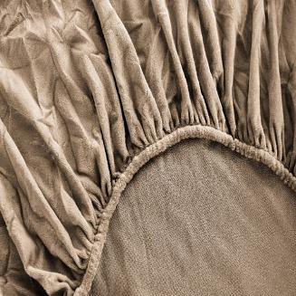 Prześcieradło polarowe z gumką MIŚ 160x200 beżowe