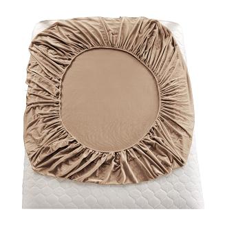 Prześcieradło polarowe z gumką MIŚ 160x200 beżowe