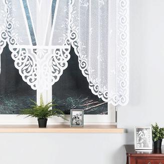Firanka żakardowa gotowa na żabki RENATA 250x140 biała