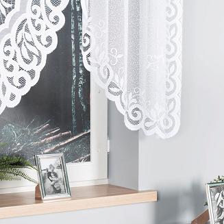 Firanka żakardowa gotowa na żabki RENATA 250x140 biała